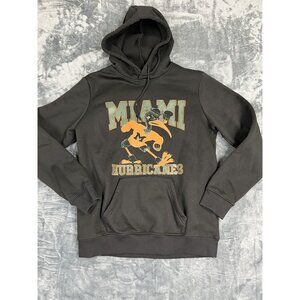 Miami Hurricanes Black Hoodie Medium Pullover Sweatshirt